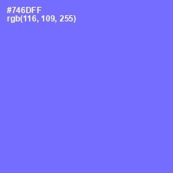 #746DFF - Moody Blue Color Image