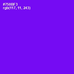 #750BF3 - Purple Heart Color Image