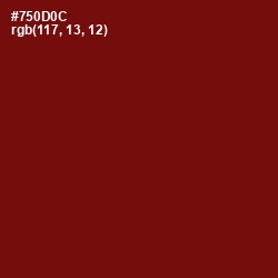 #750D0C - Dark Burgundy Color Image