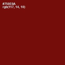 #750E0A - Dark Burgundy Color Image