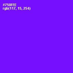 #750FFE - Purple Heart Color Image