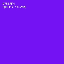 #7512F4 - Purple Heart Color Image