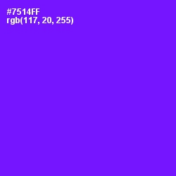 #7514FF - Purple Heart Color Image