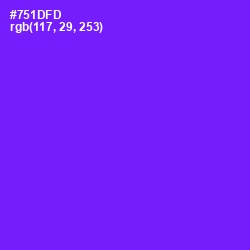 #751DFD - Purple Heart Color Image