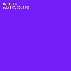 #751EF6 - Purple Heart Color Image