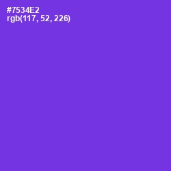 #7534E2 - Purple Heart Color Image