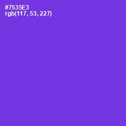 #7535E3 - Purple Heart Color Image