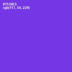 #7536E5 - Purple Heart Color Image