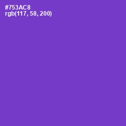 #753AC8 - Purple Heart Color Image