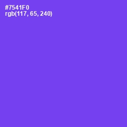 #7541F0 - Fuchsia Blue Color Image