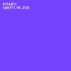 #7542FC - Fuchsia Blue Color Image