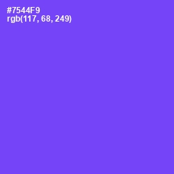 #7544F9 - Fuchsia Blue Color Image