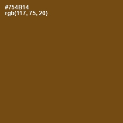 #754B14 - Raw Umber Color Image