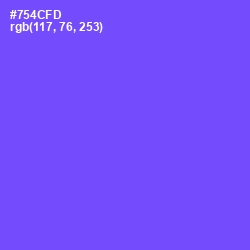 #754CFD - Moody Blue Color Image