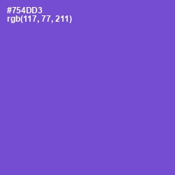 #754DD3 - Fuchsia Blue Color Image