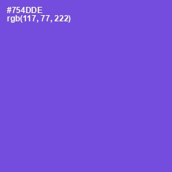 #754DDE - Fuchsia Blue Color Image