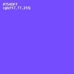 #754DFF - Moody Blue Color Image