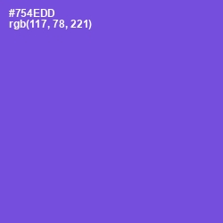 #754EDD - Fuchsia Blue Color Image