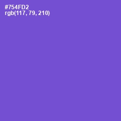 #754FD2 - Fuchsia Blue Color Image