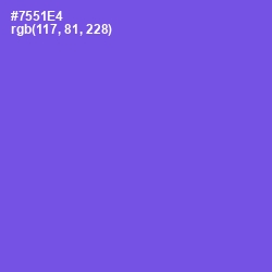 #7551E4 - Fuchsia Blue Color Image