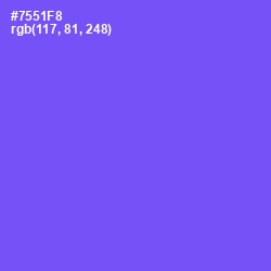 #7551F8 - Moody Blue Color Image