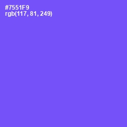 #7551F9 - Moody Blue Color Image
