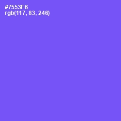 #7553F6 - Moody Blue Color Image