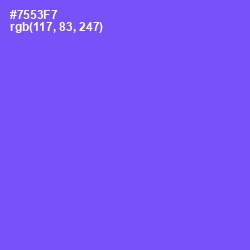 #7553F7 - Moody Blue Color Image