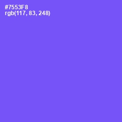 #7553F8 - Moody Blue Color Image