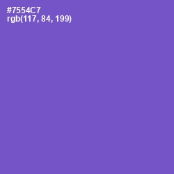 #7554C7 - Fuchsia Blue Color Image