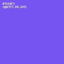 #7554F1 - Moody Blue Color Image