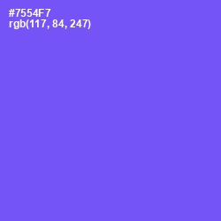 #7554F7 - Moody Blue Color Image