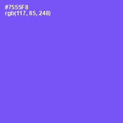 #7555F8 - Moody Blue Color Image