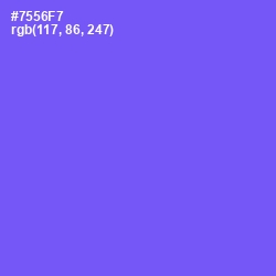 #7556F7 - Moody Blue Color Image