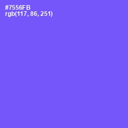 #7556FB - Moody Blue Color Image