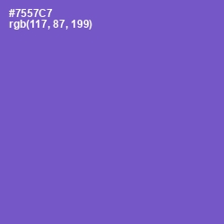 #7557C7 - Fuchsia Blue Color Image