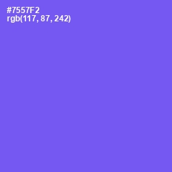 #7557F2 - Moody Blue Color Image