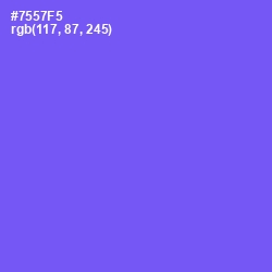 #7557F5 - Moody Blue Color Image