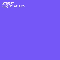 #7557F7 - Moody Blue Color Image