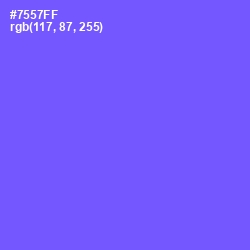 #7557FF - Moody Blue Color Image