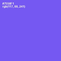 #7558F1 - Moody Blue Color Image