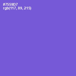 #7559D7 - Fuchsia Blue Color Image