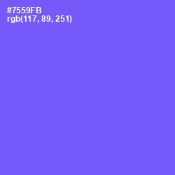 #7559FB - Moody Blue Color Image