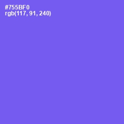 #755BF0 - Moody Blue Color Image