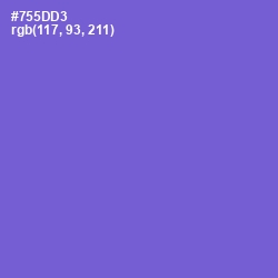 #755DD3 - Fuchsia Blue Color Image