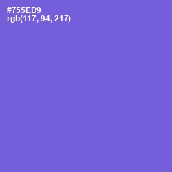 #755ED9 - Fuchsia Blue Color Image