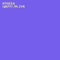 #755EEA - Moody Blue Color Image