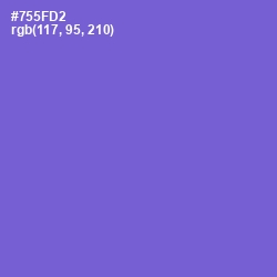 #755FD2 - Fuchsia Blue Color Image