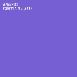 #755FD3 - Fuchsia Blue Color Image