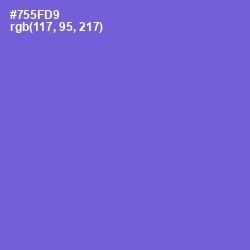 #755FD9 - Fuchsia Blue Color Image